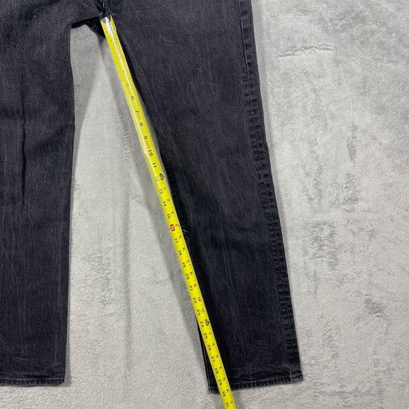 Levi's 501 Original Fit Jeans Men 33(32)x32(30) Black Straight Leg Button Fly - Picture 4 of 13